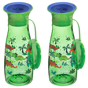 와우컵 트라이탄 팝 스파우트컵, 350ml, 2개, 그린다이노소어