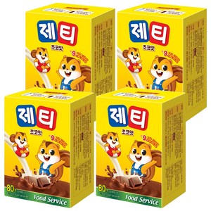 제티 초코맛 코코아분말, 17g, 80개입, 4개