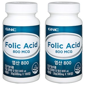 GNC 엽산 800, 100정, 2개