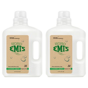 호호에미 무향 유아 세제, 3L, 2개
