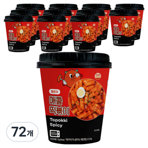멜로우빈 레리 매운 떡볶이, 115g, 72개