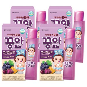 아이배냇꼬마 끙아젤리 포도, 100g, 4개, 포도맛