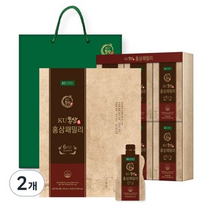 건국유업 홍삼패밀리 7p + 쇼핑백, 2.1L, 2개