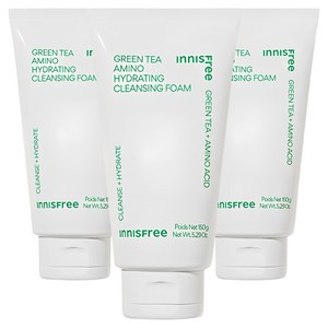 이니스프리 그린티 수분 아미노 클렌징 폼, 150ml, 3개
