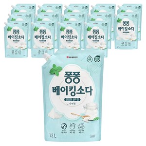 퐁퐁 베이킹소다 주방세제 깔끔한 민트향 리필형, 1.2L, 15개