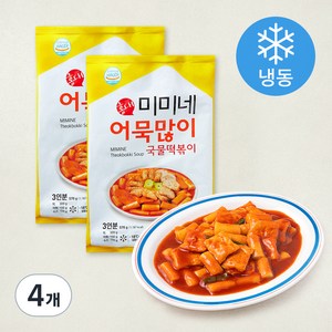 미미네 어묵많이 국물떡볶이 (밀떡) (냉동), 570g, 4봉