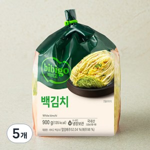 비비고 백김치, 900g, 5개