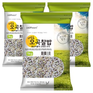 대구농산 황금비율의 간편한 조리 국내산 오곡찰밥, 1kg, 3개