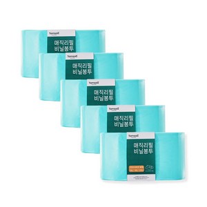 탐사 매직리필비닐봉투 250시리즈 호환 베이비파우더향, 5개, 250ml