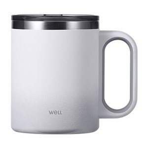 실리만 웰텀블러 프로 테이블머그 텀블러 430ml 딥화이트, 1개