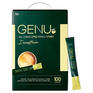 제누 스테비아 단백질 디카페인 커피믹스, 10g, 100개입, 1개