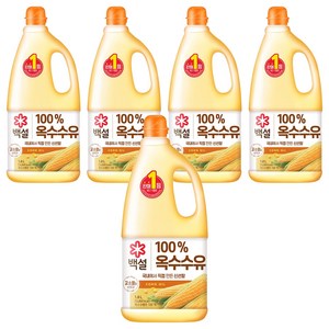 백설 옥수수유, 1.8L, 5개