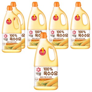 백설 옥수수유, 1.8L, 6개