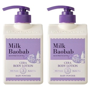밀크바오밥 세라 바디로션 베이비파우더, 600ml, 2개