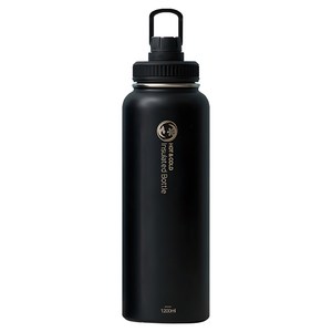 리벤스 핸들 보온보냉 스텐 보틀 텀블러, 블랙, 1.2L, 1개