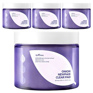 이즈앤트리 어니언 뉴페어 클리어 패드 250ml, 60매입, 4개
