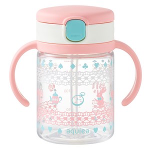 릿첼 AQ 십자형 타입 빨대컵, 200ml, 1개, 핑크