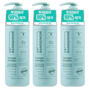 닥터방기원 탈모증상완화 틴에이저 샴푸, 1L, 3개