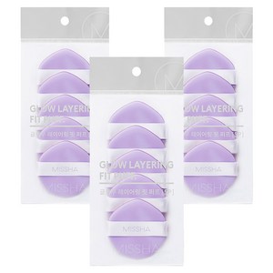 미샤 글로우 레이어링 핏 퍼프 5p, 3개, 혼합색상