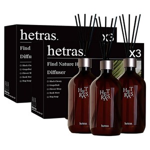 헤트라스 프리미엄 대용량 디퓨저, 베이비코튼, 500ml, 6개