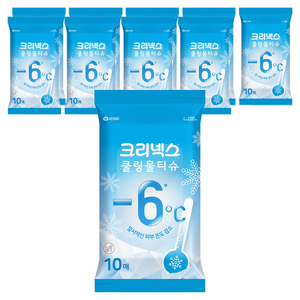 크리넥스 쿨링 물티슈 휴대형, 45g, 10매, 10개