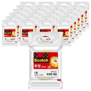 스카치 투명테이프 550 리필 18mm x 20m, 25개