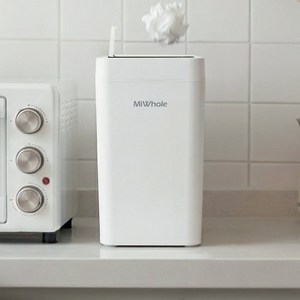 미홀 스마트 휴지통 10L, 화이트