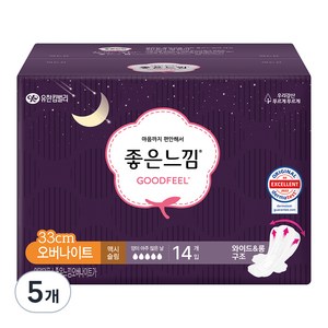 좋은느낌 오리지널 오버나이트14, 오버나이트, 14개입, 5개