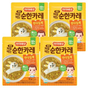아이배냇 베베 처음먹는 순한 소스, 50g, 4개, 카레