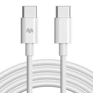 구스페리 c타입 to c타입 60W 고속 충전 케이블, 2m, 화이트, 1개
