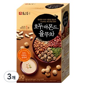 담터 호두 아몬드 율무차, 18g, 50개입, 3개