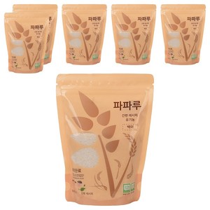 파파루 간편레시피 유기농 쌀가루 백미 중간입자 이유식 중기, 400g, 6개