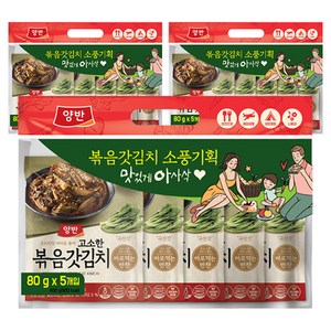 양반 고소한 볶음갓김치, 80g, 15개