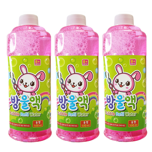 해피아이 비누방울 리필액 500ml, 3개