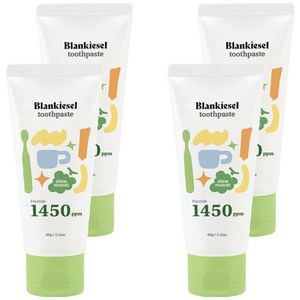 블랑키즐 1450 고불소 치약 샤인머스캣향, 60g, 4개
