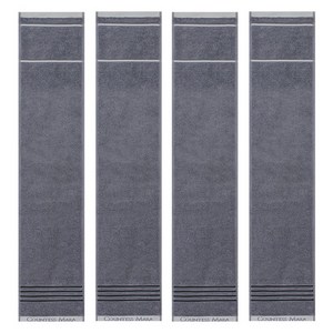 송월타월 카운테스마라 포라인 스포츠 20 타월 20 x 100 cm, 그레이, 4개