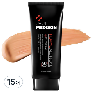 폴메디슨 옴므 올인원 비비크림 SPF 50+ PA+++ 60ml, 15개