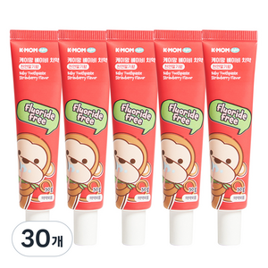 케이맘 베이비 무불소 치약 딸기향, 30g, 30개