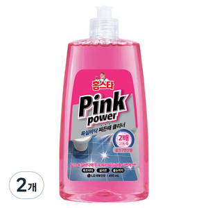 홈스타 핑크파워 욕실바닥 클리너, 2개, 490ml