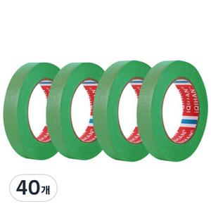 iQIHAN 다다 칼라 마스킹테이프 초록 20 mm x 20 m, 40개