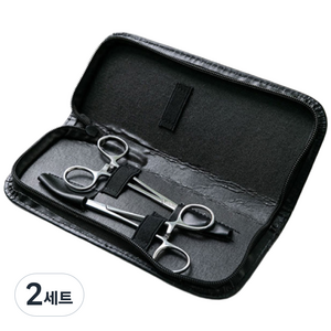 딩동펫 반려동물 귓털정리 가위 2종 세트 13cm, 2세트