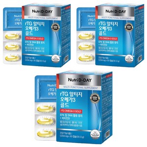 뉴트리디데이 rTG 알티지 오메가3 골드, 30정, 3개