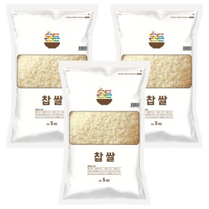 명천 든든 우리 쌀 찹쌀, 5kg, 3개