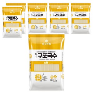 몽고식품 구포국수 소면, 3kg, 6개