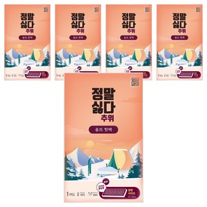 정말싫다 추위 장판 이불 핫팩 1400g, 5개