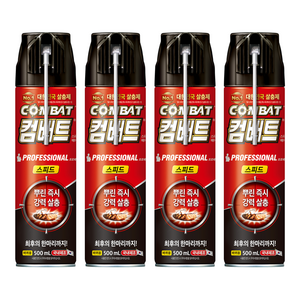 컴배트 스피드 에어졸 바퀴용, 500ml, 4개