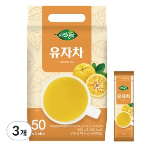 자연생각 유자차, 18g, 50개입, 3개
