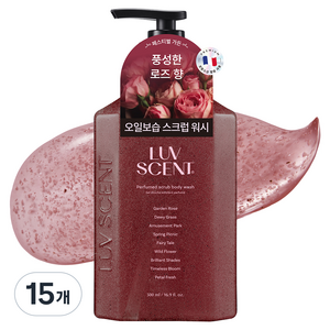 럽센트 스크럽 바디워시 페스티벌 가든 로즈향, 15개, 500ml