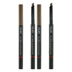 클리오 킬 브로우 오토 하드 아이브로우 펜슬 0.31g, 1호 내추럴 브라운, 2개