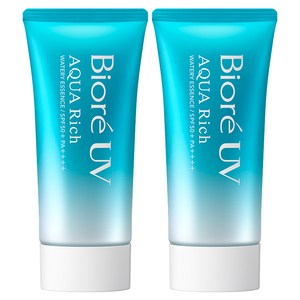 비오레 UV 아쿠아 리치 워터리 에센스 SPF50+ PA++++, 50g, 2개